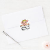 Afschaffen van de monarchie ronde sticker (Envelop)