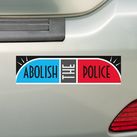 Afschaffen van de politie bumpersticker (Op auto)