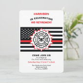 Afschaffing brandweercabine Thin Red Line Celebrat Kaart (Staand voorkant)