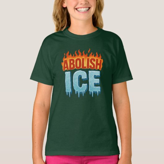 Afschaffing ICE – Brand vs Ijs Protest T-shirt (Voorkant)