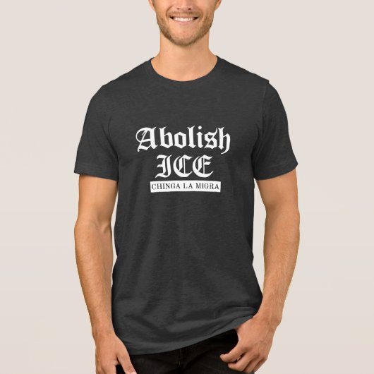 Afschaffing ICE – gotische protestverklaring Tri-Blend Shirt (Voorkant)