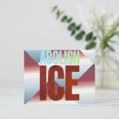 Afschaffing ICE Minimalistische Protest Typografie Briefkaart (Staand voorkant)