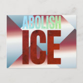 Afschaffing ICE Minimalistische Protest Typografie Briefkaart (Voorkant)