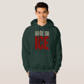 Afschaffing ICE Minimalistische Protest Typografie Hoodie (Voorkant volledig)