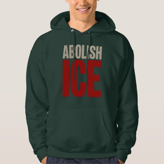 Afschaffing ICE Minimalistische Protest Typografie Hoodie (Voorkant)