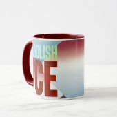 Afschaffing ICE Minimalistische Protest Typografie Mok (Voorkant links)