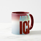 Afschaffing ICE Minimalistische Protest Typografie Mok (Voorkant rechts)