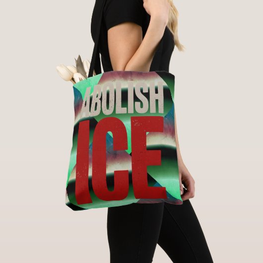 Afschaffing ICE Minimalistische Protest Typografie Tote Bag (Dichtbij)