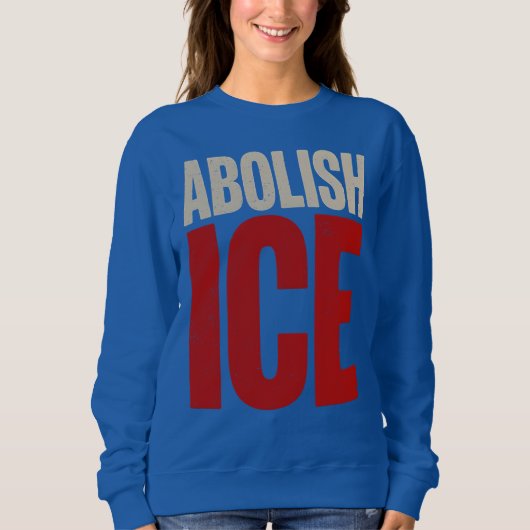 Afschaffing ICE Minimalistische Protest Typografie Trui (Voorkant)