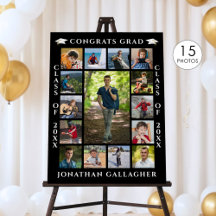 Afscheid 15 Foto Collage Gefeliciteerd Geslaagd