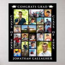 Afscheid 19 Foto Collage Gefeliciteerd Afgestudeer