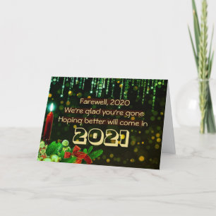 AFSCHEID 2020   Beter 2021   Gelukkig Nieuwjaar Feestdagen Kaart
