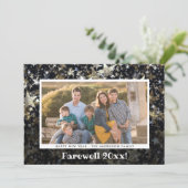 Afscheid 2020 Fotocollage Confetti Nieuwjaar Feestdagenkaart (Staand voorkant)