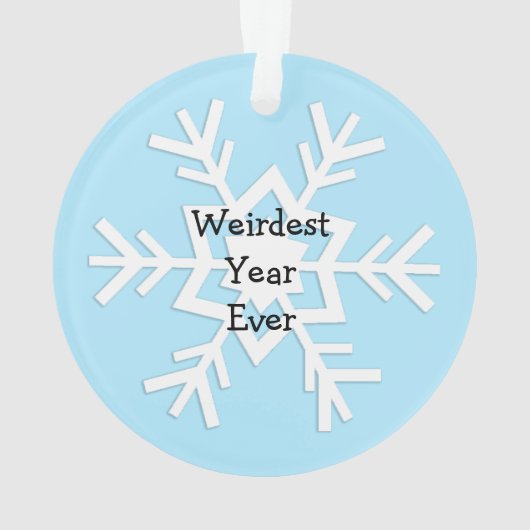 Afscheid 2020 Welkom 2021 Santa Facemask Kerstmis Ornament (achterkant)