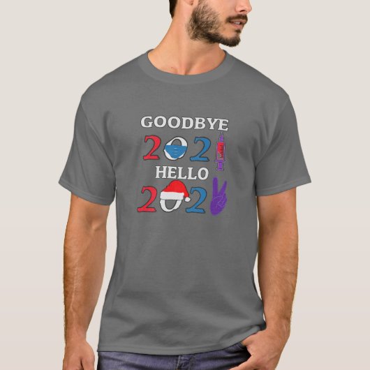 Afscheid 2021 Hallo 2022 Funny 2022 T-shirt (Voorkant)