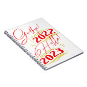 Afscheid 2022 Hallo 2023 Funny Nieuwjaar 2023 Notitieboek (Rechterzijde)