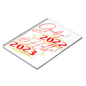 Afscheid 2022 Hallo 2023 Funny Nieuwjaar 2023 Notitieboek (Linkerzijde)