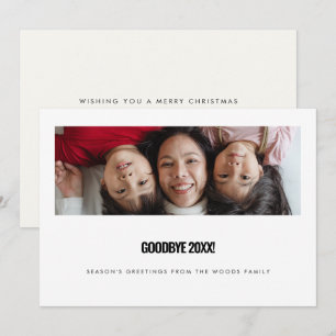 Afscheid 2024 Moderne Nieuwjaarsfoto Feestdagenkaart
