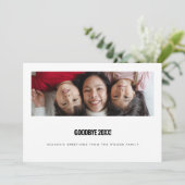 Afscheid 2025 Moderne Nieuwjaarsfoto Feestdagenkaart (Staand voorkant)