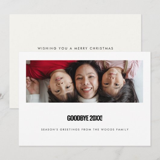 Afscheid 2025 Moderne Nieuwjaarsfoto Feestdagenkaart (Voorkant / Achterkant)