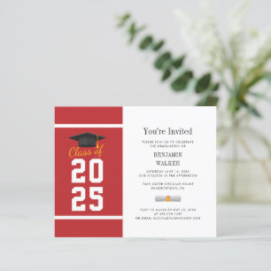 Afscheid 2025 Rood Wit Afscheidsfeest Uitnodiging