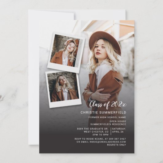 Afscheid 2026 Afstudeerfoto's Script Feest Kaart (Voorkant)