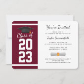 Afscheid 2026 Bordeaux eindexamenfeest uitnodiging (Voorkant)