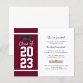 Afscheid 2026 Bordeaux Kleur Afscheidsfeest Uitnod (Voorkant / Achterkant)