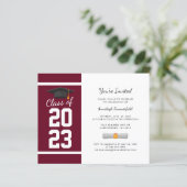 Afscheid 2026 Bordeaux Kleur Afscheidsfeest Uitnod (Staand voorkant)