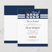 Afscheid 2026 Marine Afscheidsfeest Uitnodiging (Voorkant / Achterkant)