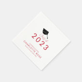 Afscheid 2026 Rode Script Afscheidsfeest Papieren Servet (Hoek)