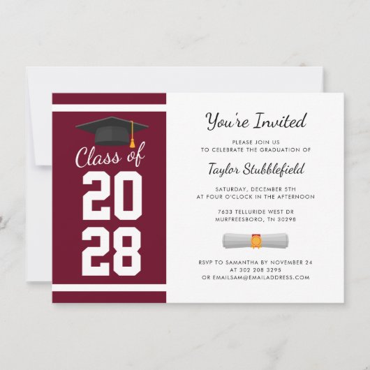 Afscheid 2026 Script Diploma Feest Uitnodiging (Voorkant)