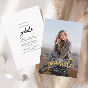 Afscheid 2026 Script Foto Afstudeerfeest Uitnodigi Informatiekaartje