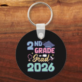 Afscheid 2e klas 2026 Trots afgestudeerde Tweede k Sleutelhanger (Voorkant)
