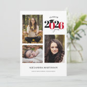 Afscheid 3 foto's collage Rood Klas van 2023 Kaart (Staand voorkant)