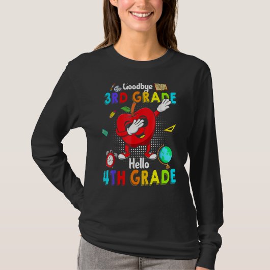Afscheid 3e graad Hallo 4e Grade Kute Dabbing App T-shirt (Voorkant)