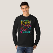 Afscheid 3e graad Hallo Vierde graad Graduatio T-shirt (Voorkant volledig)