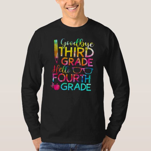 Afscheid 3e graad Hallo Vierde graad Graduatio T-shirt (Voorkant)