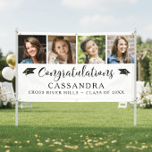 Afscheid 4 Foto's Gefeliciteerd Afgestudeerde Naam Spandoek