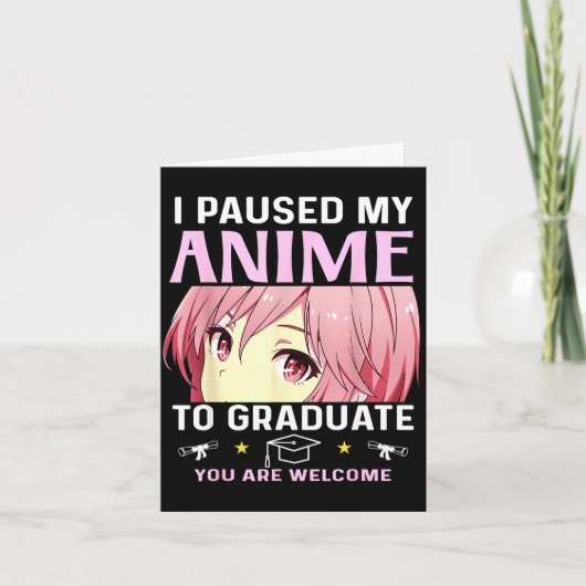Afscheid 5e 8e klas anime middelbare school 2025 kaart (Voorkant)