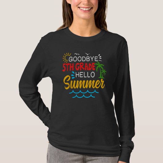 Afscheid 5e graad Hallo vijfde graad T-shirt (Voorkant)