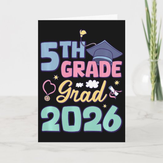 Afscheid 5e klas 2026 Trots afgestudeerde Basisond Kaart (Voorkant)