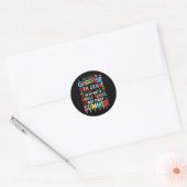 Afscheid 5e klas afstuderen naar de middelbare sch ronde sticker (Envelop)