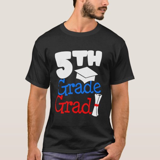Afscheid 5e klas vijfdeklasser t-shirt (Voorkant)