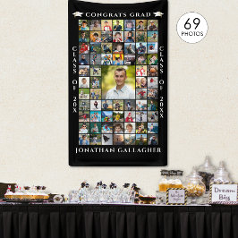 Afscheid 69 Foto Collage Gefeliciteerd Geslaagd Spandoek
