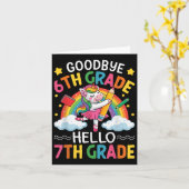 Afscheid 6e graad Hallo 7e graad Afstuderen Kaart (Gele Bloem)