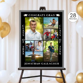 Afscheid 8 Foto Collage Gefeliciteerd Geslaagd Poster