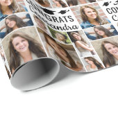 Afscheid 8 Foto Collage Gefeliciteerd Naam Cadeaupapier (Rol Hoek)