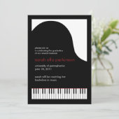 Afscheid aankondiging muziek hoofdvak grand piano (Staand voorkant)