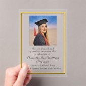 Afscheid aankondiging Universiteit acrylenaamkaart (Insitu (Draagbaar))